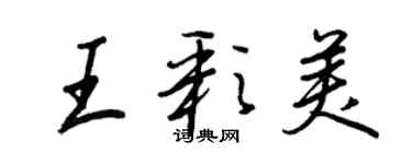 王正良王彩美行書個性簽名怎么寫