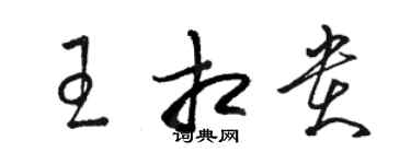 駱恆光王相貴草書個性簽名怎么寫