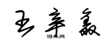 朱錫榮王辛鑫草書個性簽名怎么寫