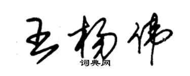 朱錫榮王楊偉草書個性簽名怎么寫