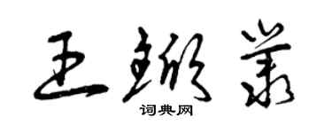 曾慶福王杴叢草書個性簽名怎么寫
