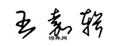 朱錫榮王嘉輯草書個性簽名怎么寫