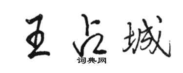 駱恆光王占城行書個性簽名怎么寫