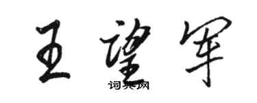 駱恆光王望軍行書個性簽名怎么寫