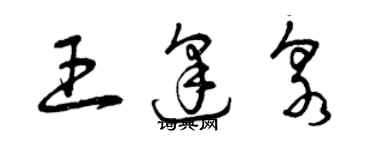 曾慶福王逢泉草書個性簽名怎么寫