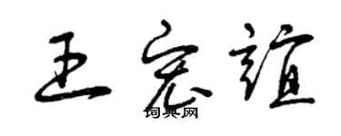 曾慶福王宏誼草書個性簽名怎么寫