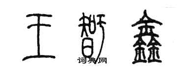 陳墨王智鑫篆書個性簽名怎么寫