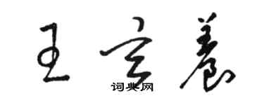 駱恆光王玄養草書個性簽名怎么寫