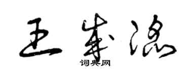 曾慶福王成滔草書個性簽名怎么寫