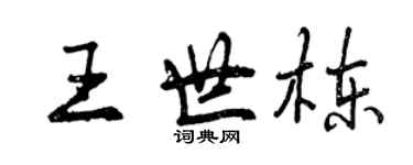 曾慶福王世棟行書個性簽名怎么寫