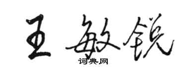 駱恆光王敏銳行書個性簽名怎么寫