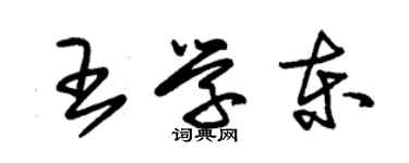 朱錫榮王學東草書個性簽名怎么寫