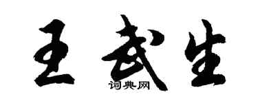 胡問遂王武生行書個性簽名怎么寫