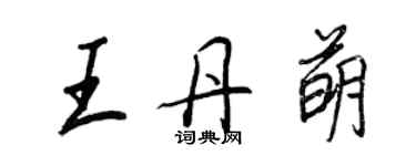 王正良王丹萌行書個性簽名怎么寫