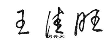 駱恆光王佳旺草書個性簽名怎么寫