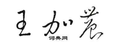 駱恆光王加農草書個性簽名怎么寫