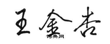 駱恆光王金杏行書個性簽名怎么寫