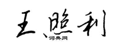 王正良王照利行書個性簽名怎么寫