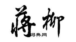 胡問遂蔣柳行書個性簽名怎么寫