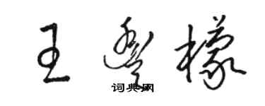 駱恆光王豐檬草書個性簽名怎么寫