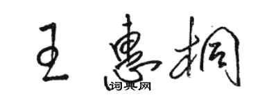 駱恆光王惠桐草書個性簽名怎么寫