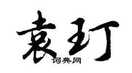 胡問遂袁玎行書個性簽名怎么寫
