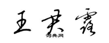 梁錦英王君露草書個性簽名怎么寫