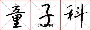 錢沛雲童子科行書怎么寫