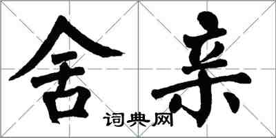 翁闓運舍親楷書怎么寫