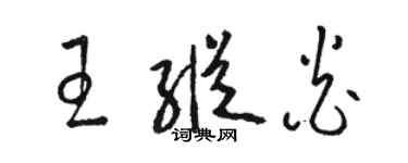 駱恆光王縱炎草書個性簽名怎么寫