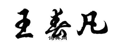 胡問遂王春凡行書個性簽名怎么寫