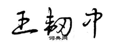 曾慶福王韌中草書個性簽名怎么寫