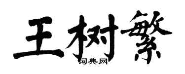 翁闓運王樹繁楷書個性簽名怎么寫