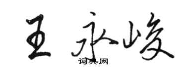 駱恆光王永峻行書個性簽名怎么寫