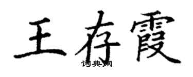 丁謙王存霞楷書個性簽名怎么寫