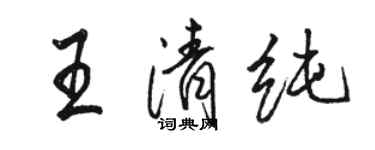 駱恆光王清純行書個性簽名怎么寫