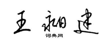 梁錦英王昶建草書個性簽名怎么寫