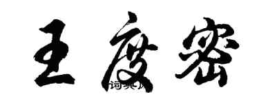 胡問遂王度密行書個性簽名怎么寫