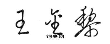 駱恆光王金黎草書個性簽名怎么寫