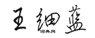 駱恆光王細藍行書個性簽名怎么寫