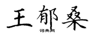 丁謙王郁桑楷書個性簽名怎么寫