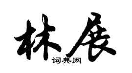 胡問遂林展行書個性簽名怎么寫
