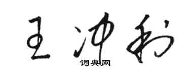 駱恆光王沖利草書個性簽名怎么寫