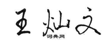 駱恆光王燦文行書個性簽名怎么寫