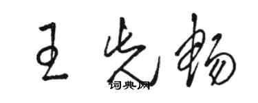 駱恆光王先暢草書個性簽名怎么寫