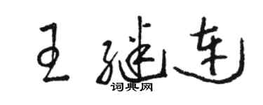 駱恆光王繼連草書個性簽名怎么寫