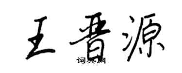 王正良王晉源行書個性簽名怎么寫