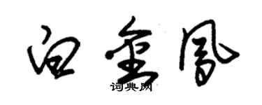 朱錫榮白金鳳草書個性簽名怎么寫