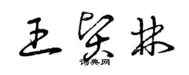 曾慶福王賢林草書個性簽名怎么寫