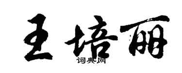 胡問遂王培麗行書個性簽名怎么寫